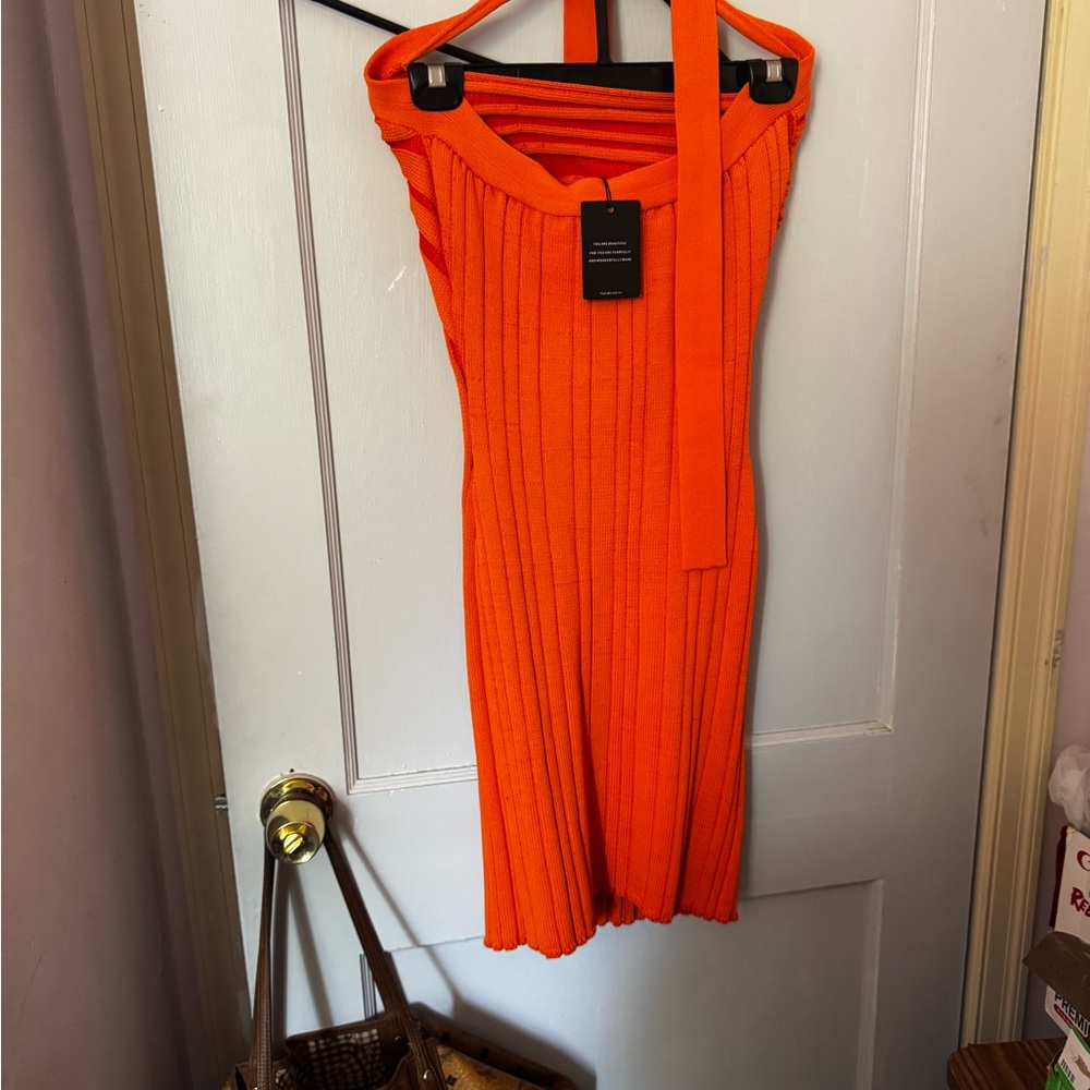 Hanifa Orange Backless Dress - Picture 3 of 3
